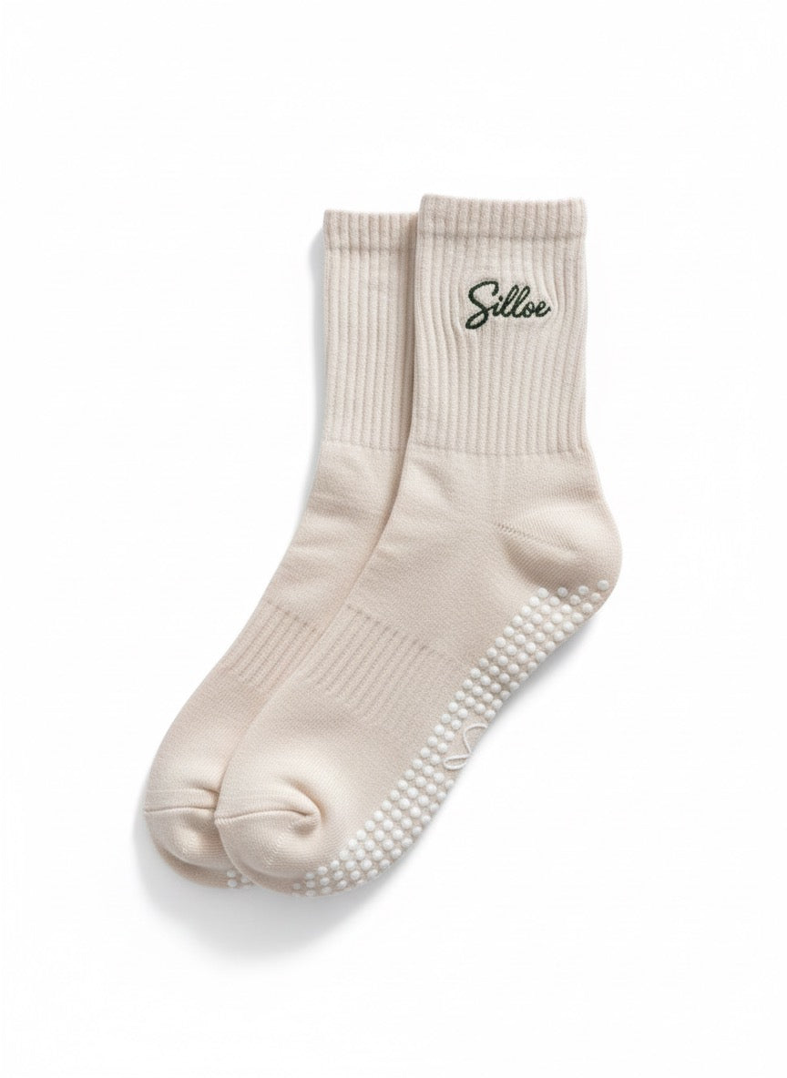 2 + 1 offert – Chaussettes de Pilates Silloe Rose Pâle