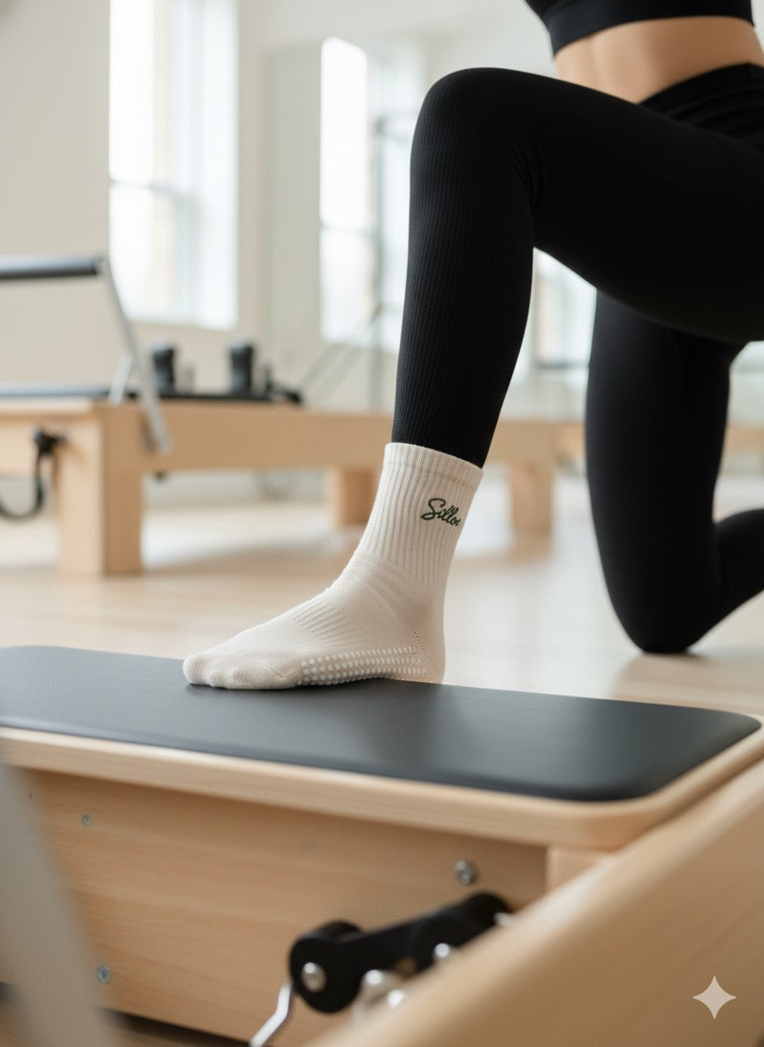 2 + 1 offert – Chaussettes de Pilates Silloe Rose Pâle